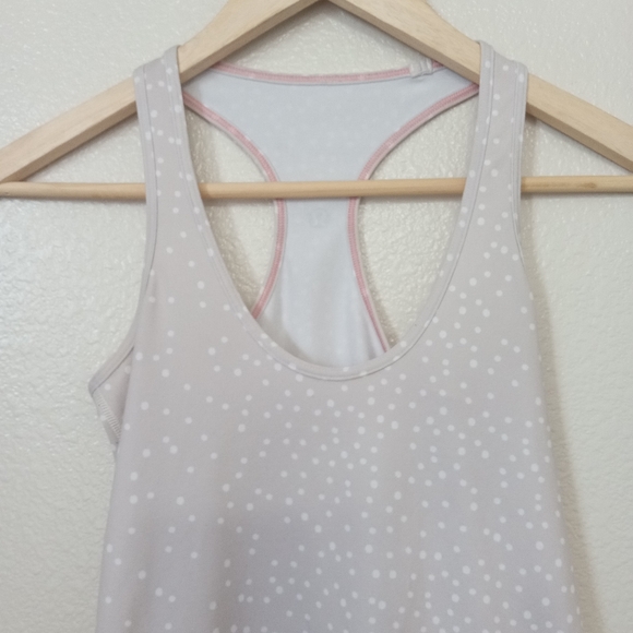 Lululemon Polka Dot Cream Racerback Tank Top - Picture 5 of 7